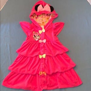 3  Girl  Minnie Mouse Cover up Disney terry w/hood
